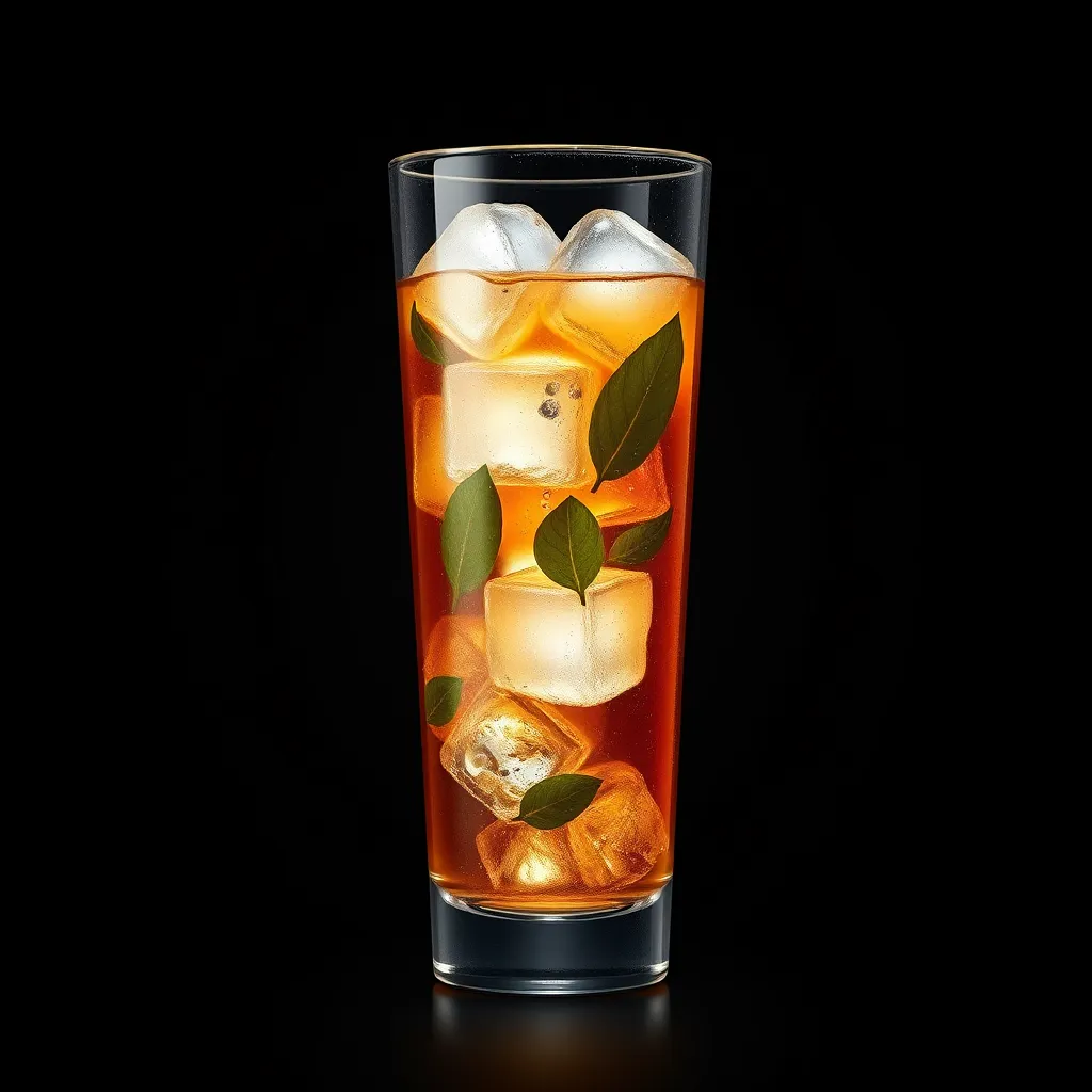 Vaso alto de café frío con hielo